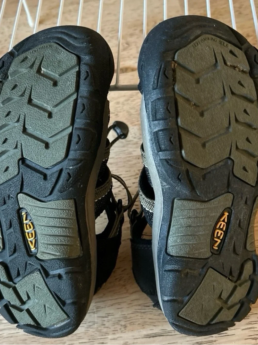 Keen Sandals for Kids, Size 1, Color Black, Olive Green, Gently used.